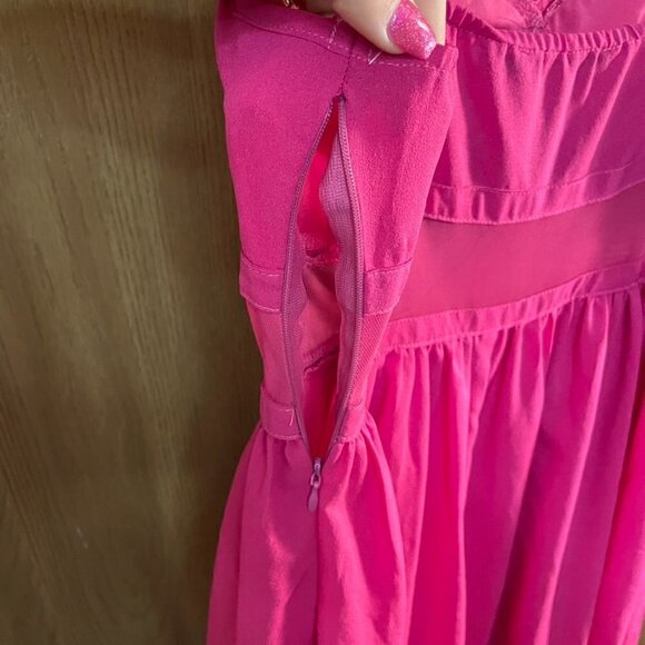 Doe & Rae Pink High Low Dress Size M - Picture 4 of 8